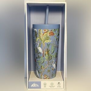 Hydrapeak 25 oz Insulated Tumbler Blue Bottle Straw Artisan Collection Jungle